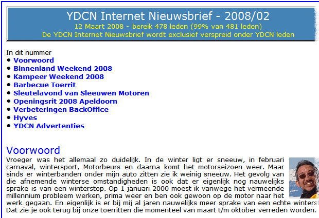YDCN Internet Nieuwsbrief